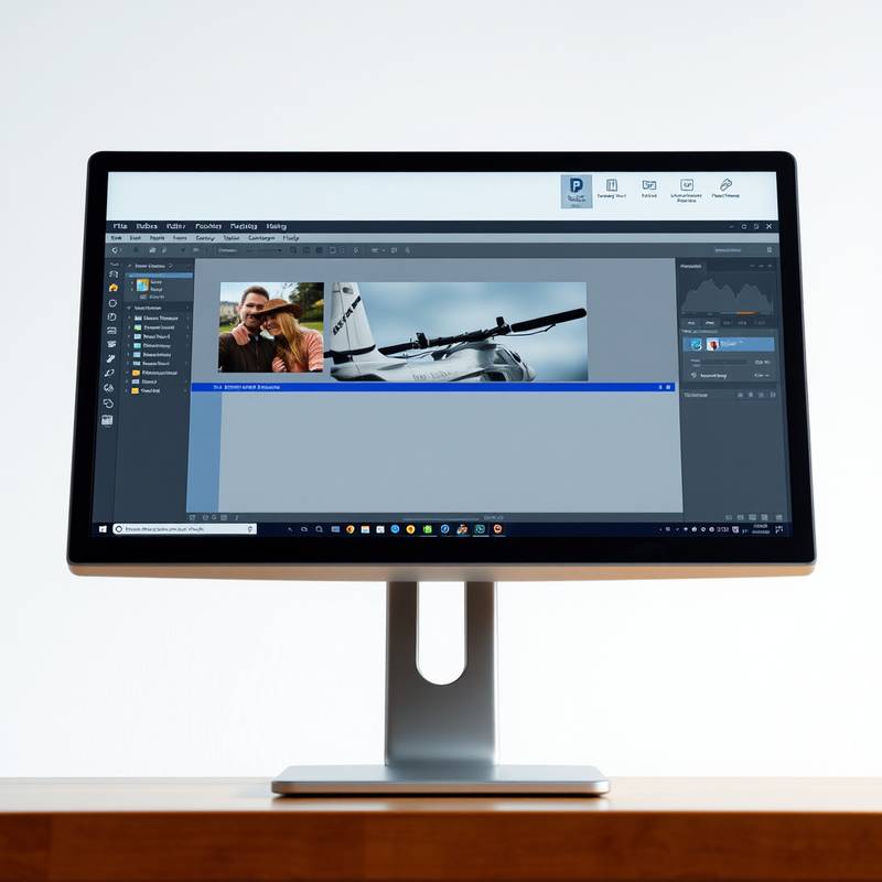 Computer screen showcasing Adobe Photoshop with a complex layer structure